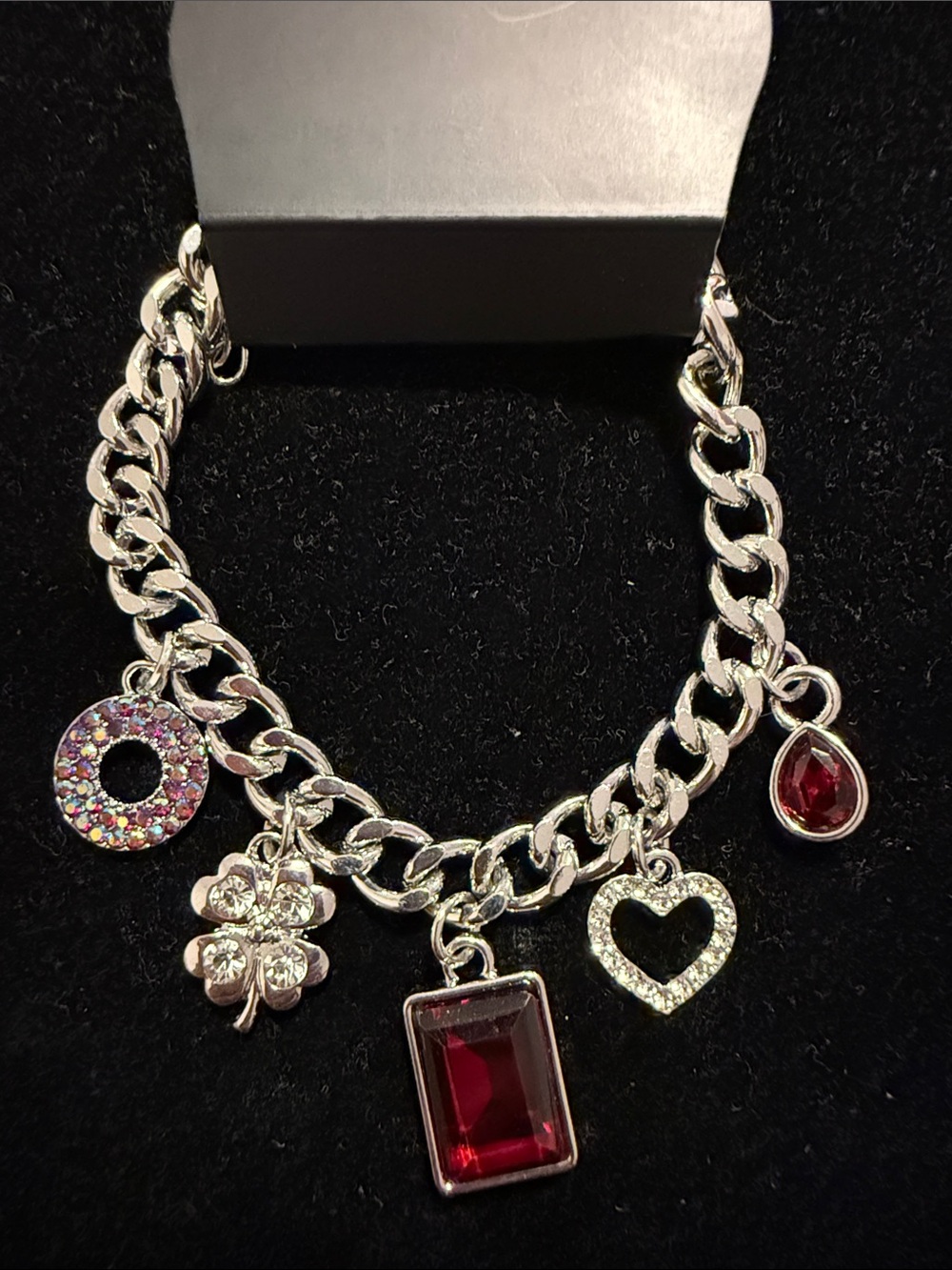 NWT Red/Silver Charm Bracelet(Last One) - Picture 4 of 5